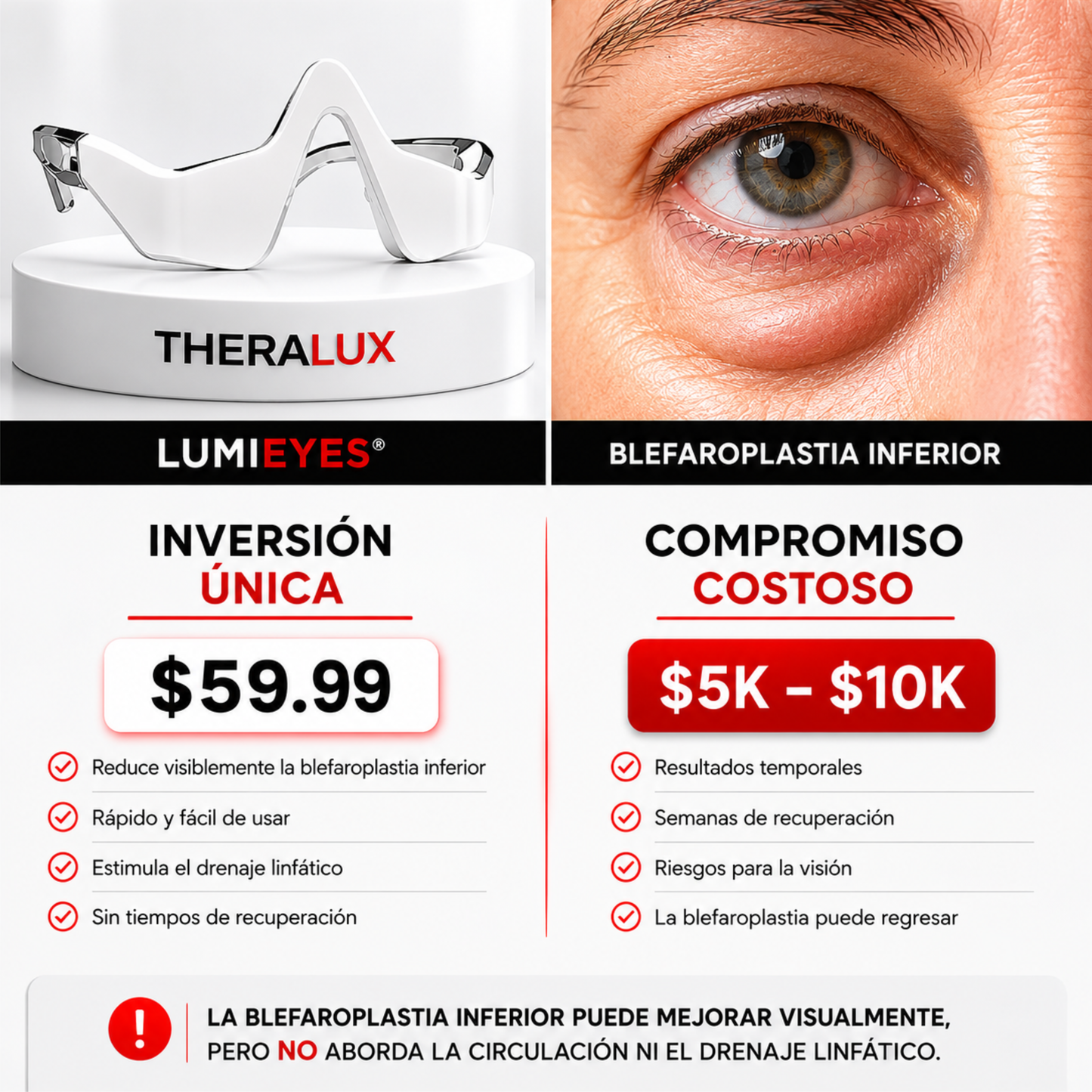 LumiEyes™ — Lentes Anti Bolsas y Ojeras