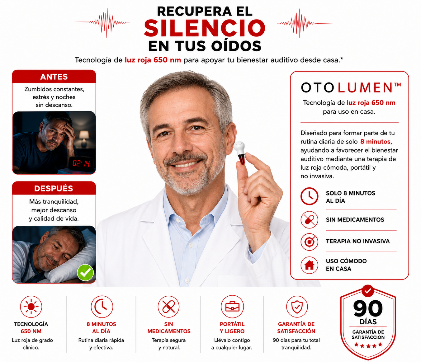 OtoLumen™ – Silencia Tú Zumbido. Recupera tus Noches.