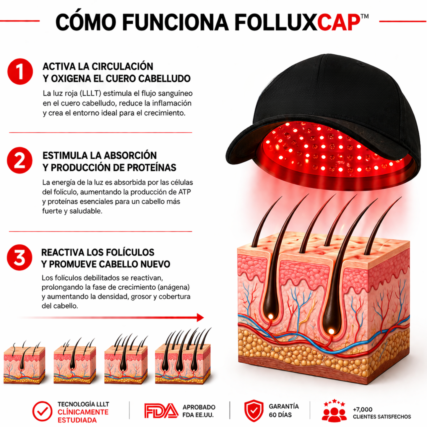 FolluxCap™ — Gorra de Regeneración Capilar